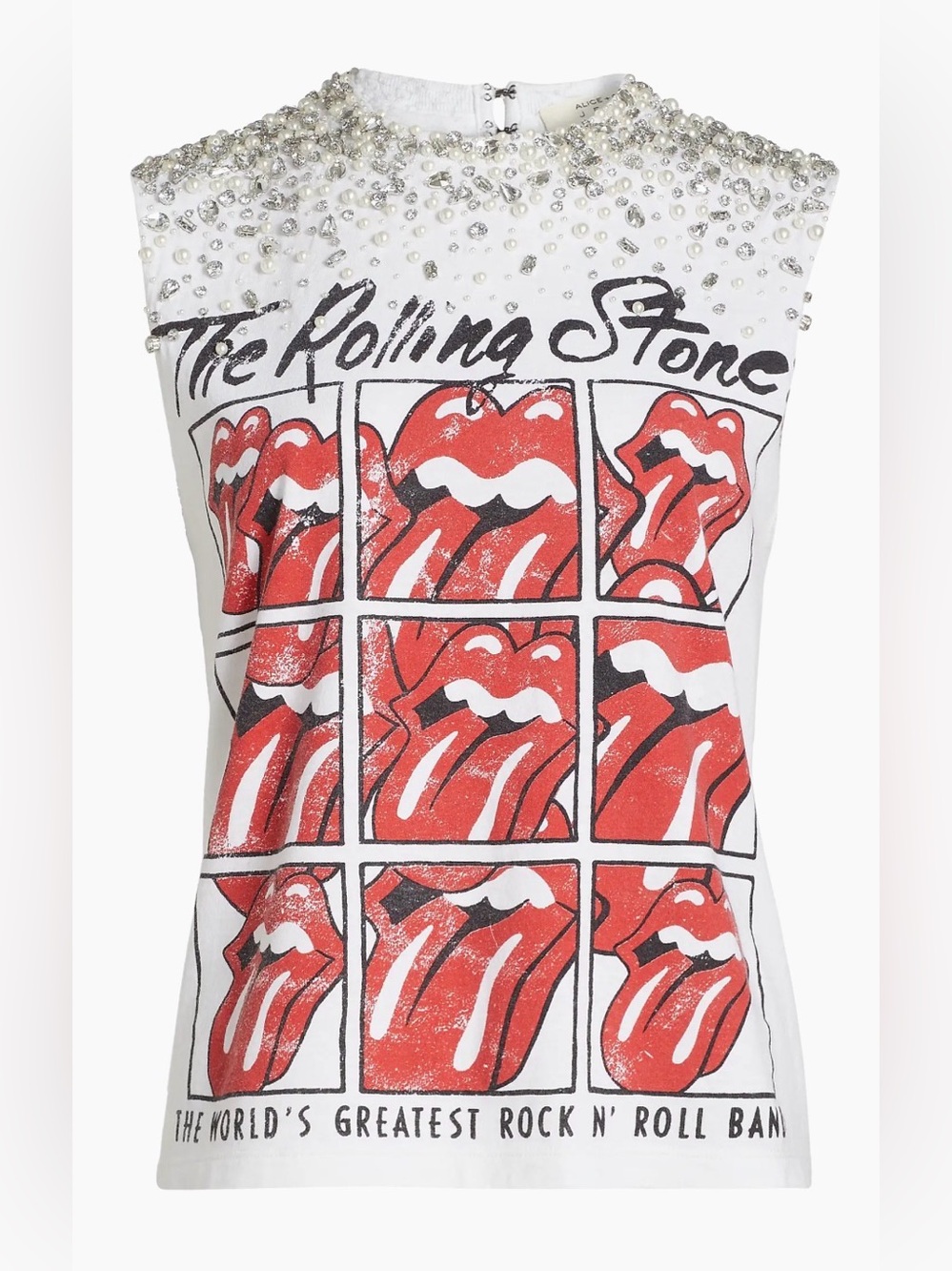 ALICE + OLIVIA Micah Embellished Muscle Tank Top